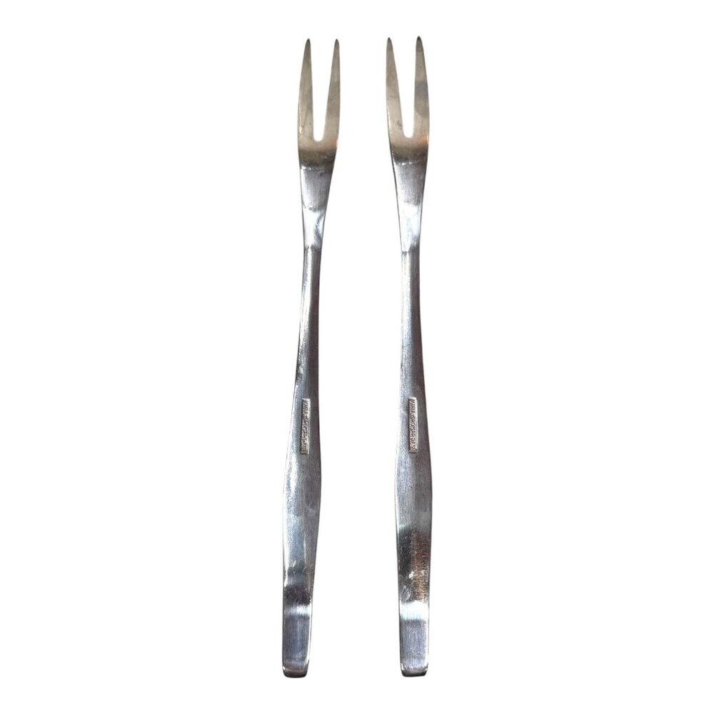 Vintage 2 WMF Cromargan LAUREL Older Satin Stainless GERMANY Cocktail Forks